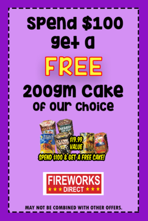 Free Fireworks with $100